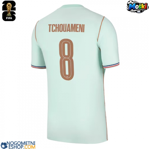 Moški Nogometni dresi Francija Aurelien Tchouameni #8 Gostujoči SP 2026 Kratek Rokav